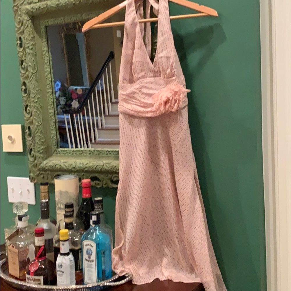 BCBGMAXAZRIA pink polka dot dress